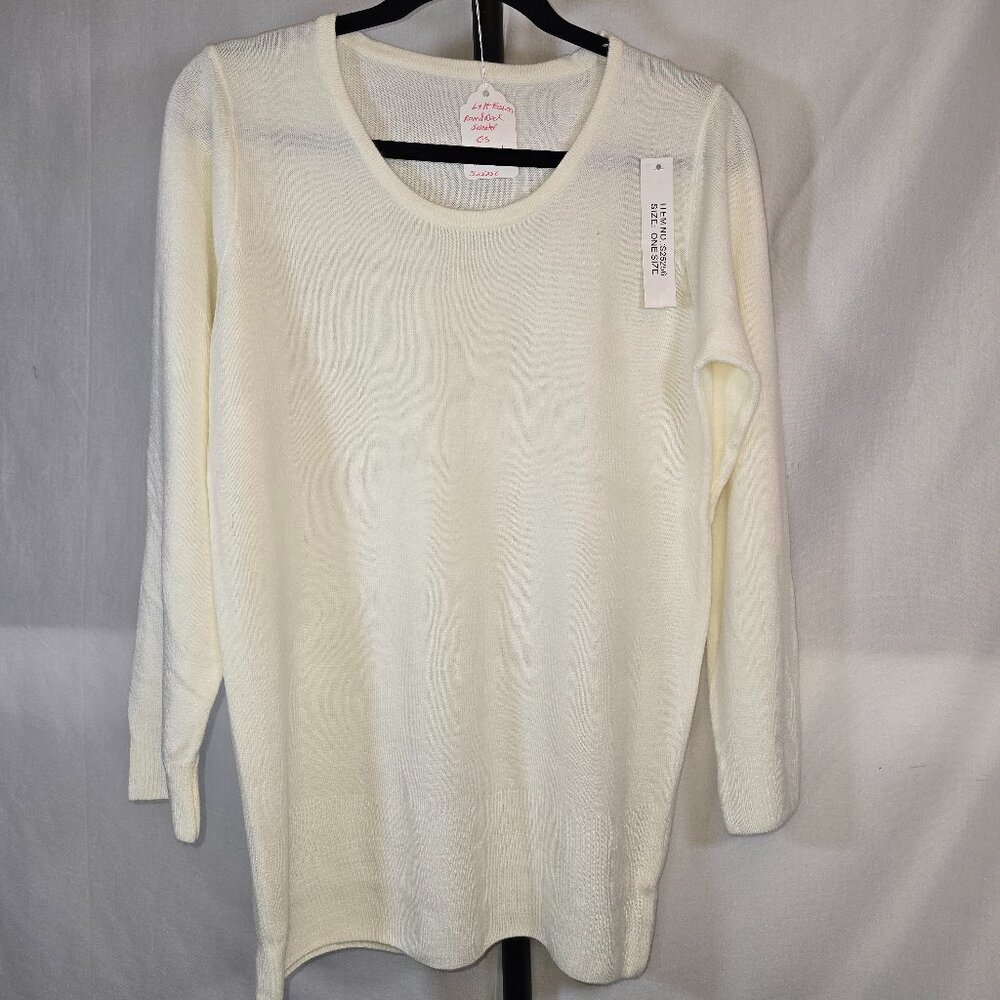 Off White Long Soft Knit Sweater